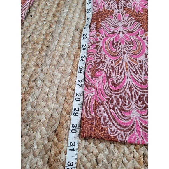 Anthropologie Pink and Brown Patterned Pants - Picture 9 of 11